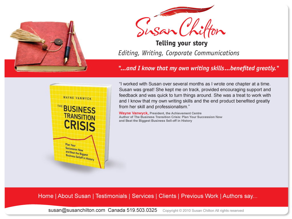 Susan Chilton - Telling your story. Authors say